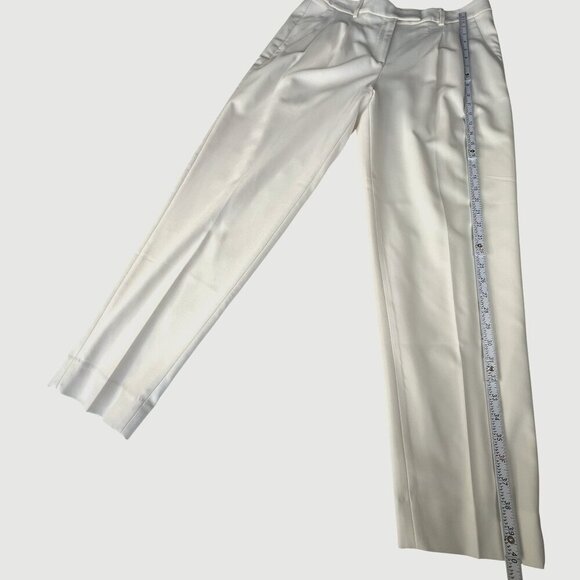 Banana Republic Off-White Barathea Italian Wool Tapered Pant Size 12 Long - Picture 5 of 16